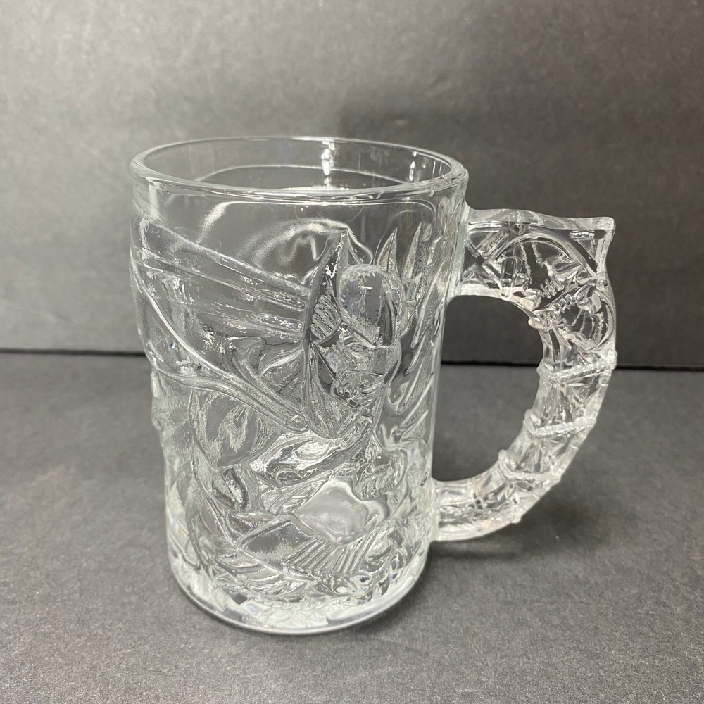 VTG McDonald's‎ Batman Forever "Batman" & Gotham City Clear Glass Mug